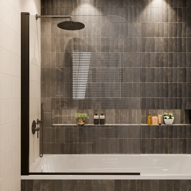 Badwand Palmas 100 x 140 cm - Zwart - Nano Coating