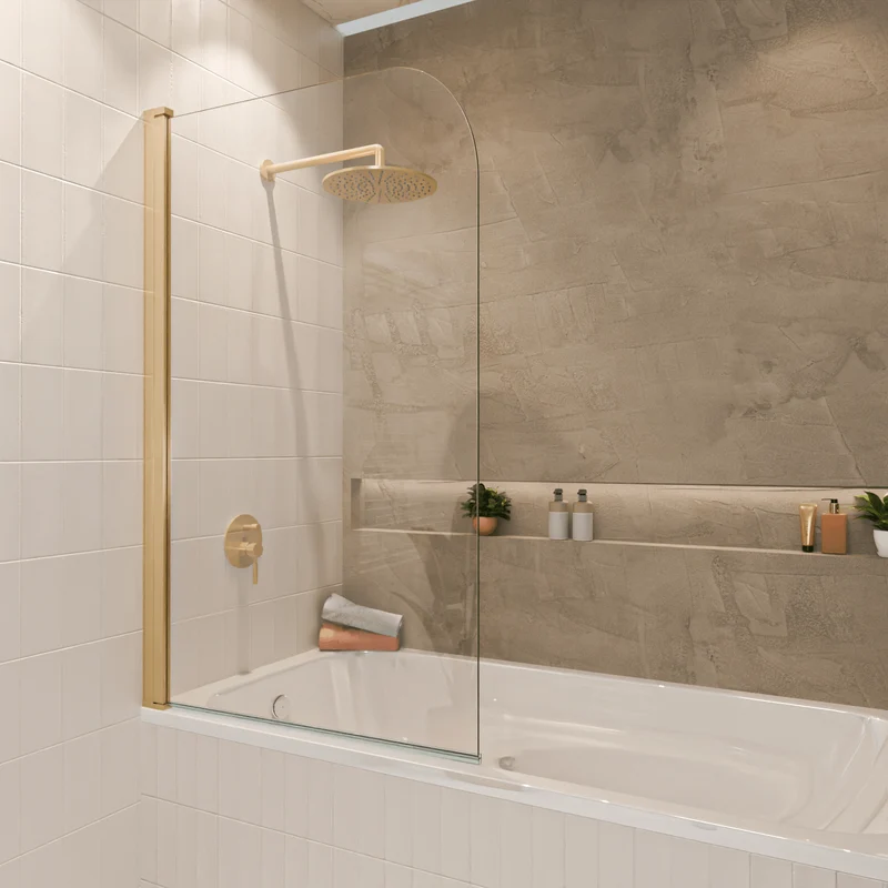 Badwand Palmas 80 x 140 cm - Glanzend Goud - Nano Coating