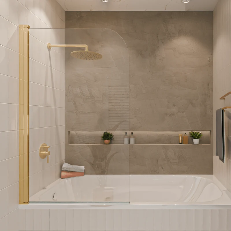 Badwand Palmas 80 x 140 cm - Glanzend Goud - Nano Coating