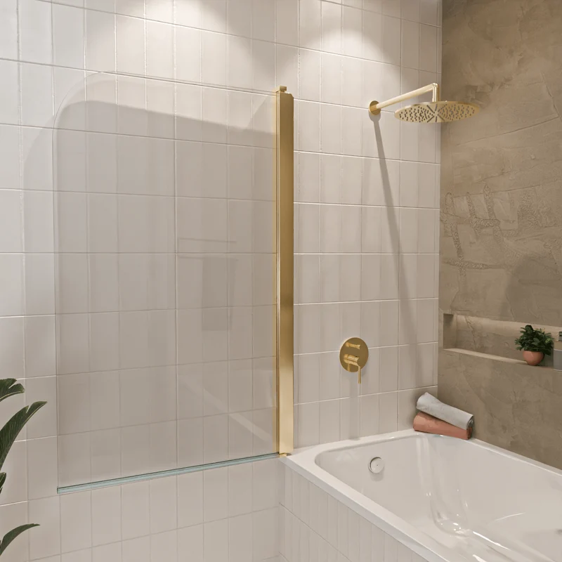 Badwand Palmas 80 x 140 cm - Glanzend Goud - Nano Coating