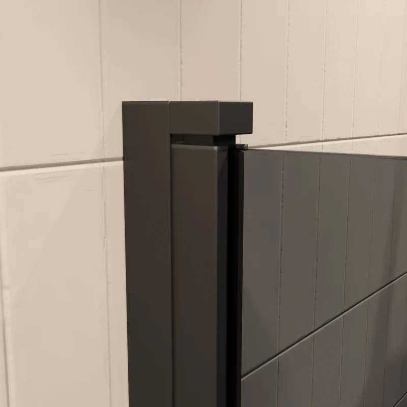 Badwand Palmas 80 x 140 cm - Zwart - Rookglas Nano Coating