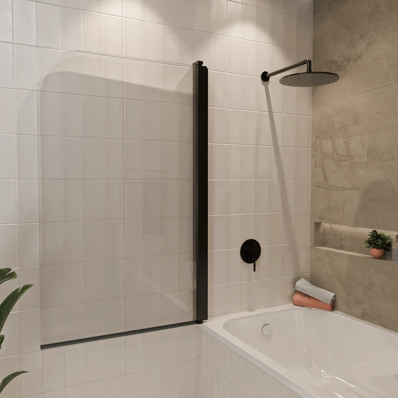 Badwand Palmas 80 x 140 cm - Zwart - Nano Coating