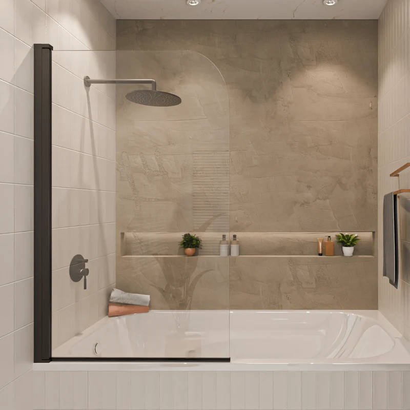 Badwand Palmas 80 x 140 cm - Zwart - Nano Coating