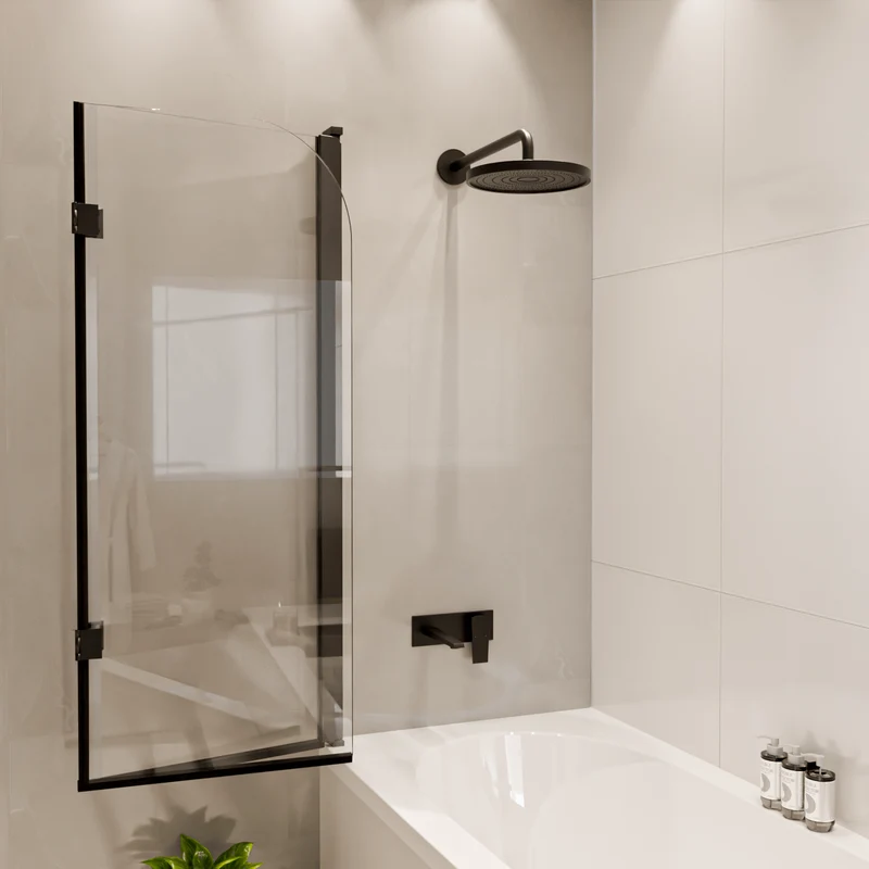 Badwand Caracas 100 x 140 cm - Zwart - Nano Coating