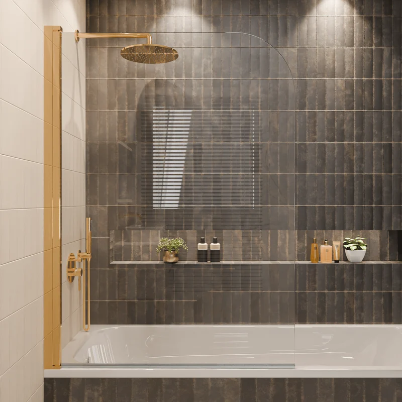 Badwand Palmas 100 x 140 cm - Glanzend Goud - Nano Coating