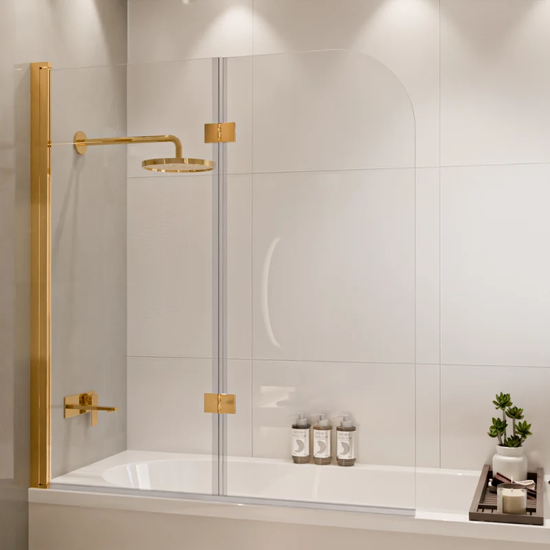 Badwand Caracas 120 x 140 cm - Glanzend Goud - Nano Coating