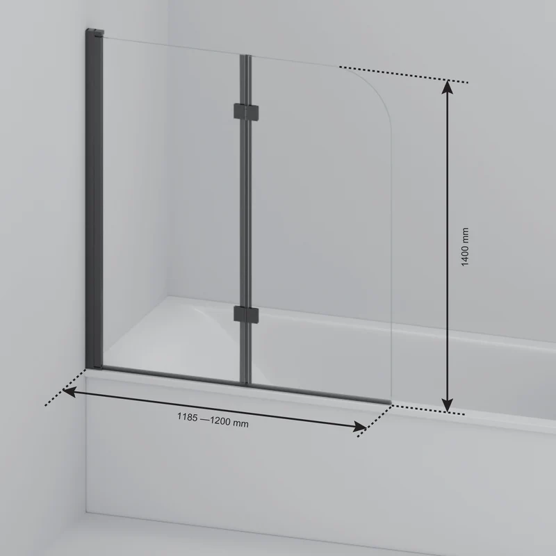 Badwand Caracas 120 x 140 cm - Glanzend Goud - Nano Coating