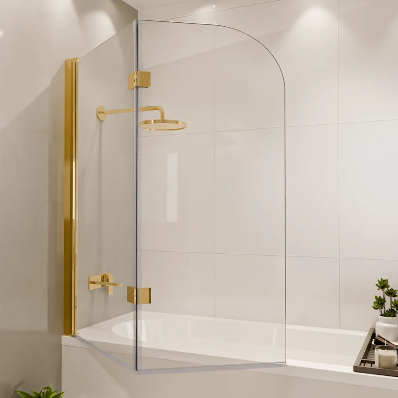 Badwand Caracas 120 x 140 cm - Glanzend Goud - Nano Coating