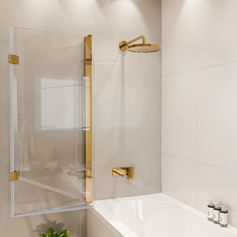 Badwand Caracas 120 x 140 cm - Glanzend Goud - Nano Coating