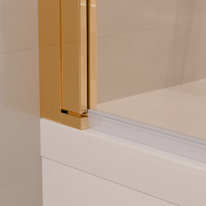 Badwand Caracas 120 x 140 cm - Glanzend Goud - Nano Coating