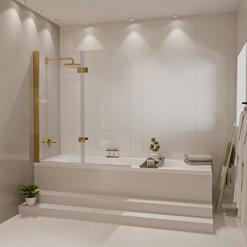 Badwand Caracas 120 x 140 cm - Glanzend Goud - Nano Coating