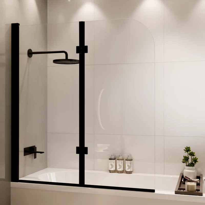 Badwand Caracas 120 x 140 cm - Zwart - Nano Coating