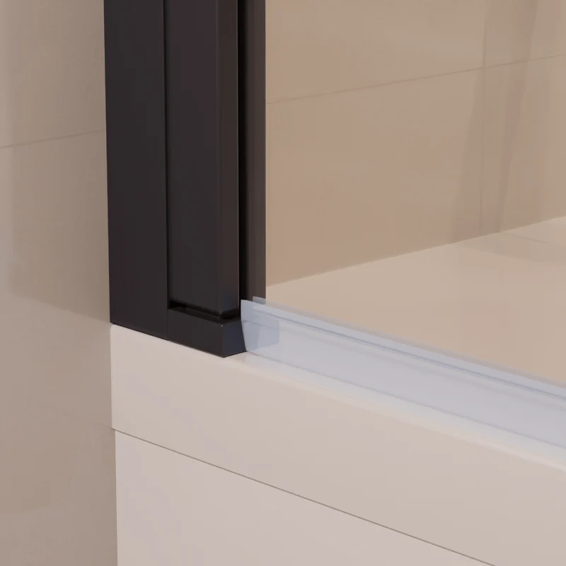 Badwand Caracas 120 x 140 cm - Zwart - Nano Coating