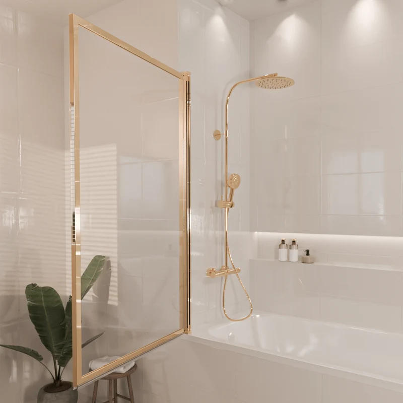 Badwand Salvador 80 x 140 cm - Glanzend Goud - Nano Coating