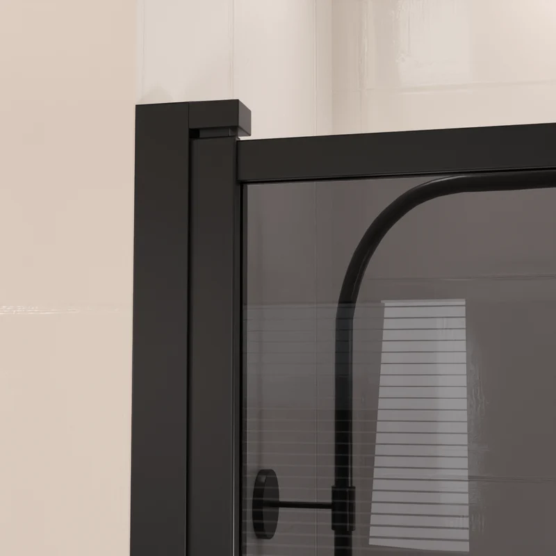 Badwand Salvador 80 x 140 cm - Zwart - Rookglas Nano Coating