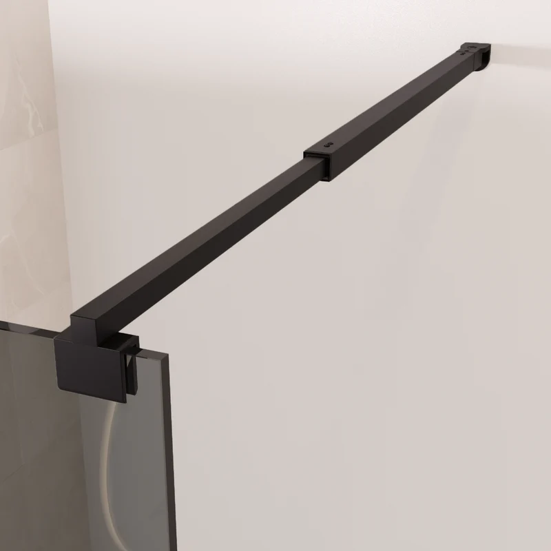 Douchewand Lima 100 x 200 cm - Zwart - Rookglas Nano Coating