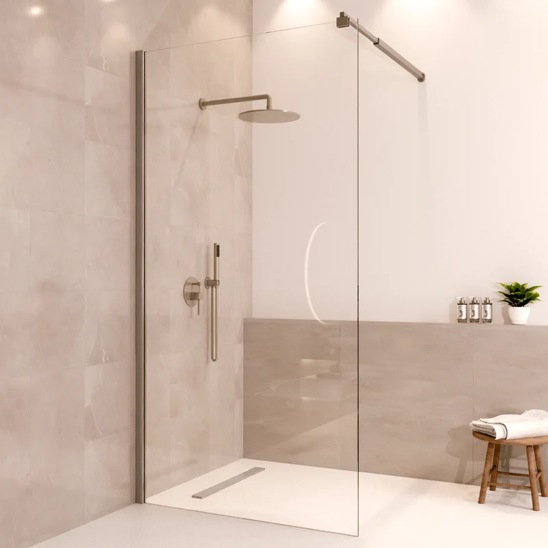 Douchewand Lima 100 x 200 cm - Chroom - Nano Coating