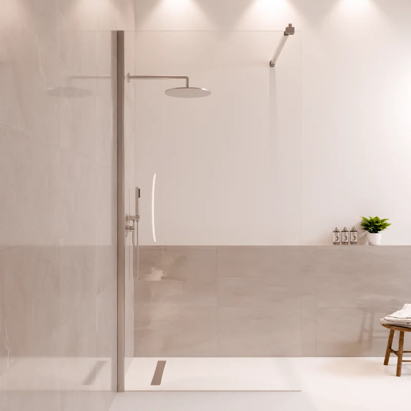 Douchewand Lima 100 x 200 cm - Chroom - Nano Coating