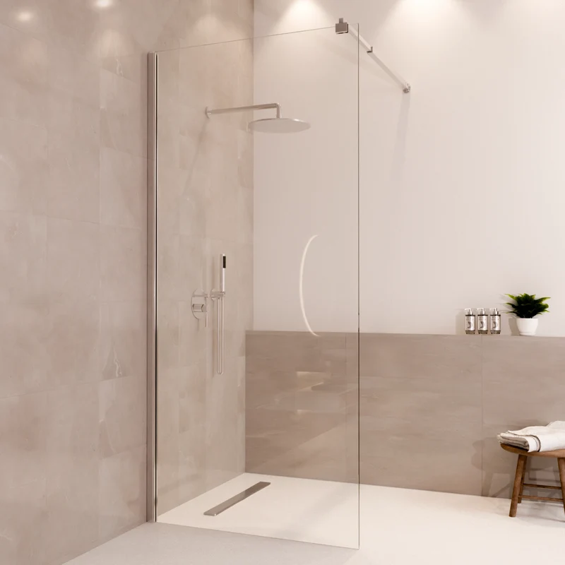 Douchewand Lima 90 x 200 cm - Chroom - Nano Coating