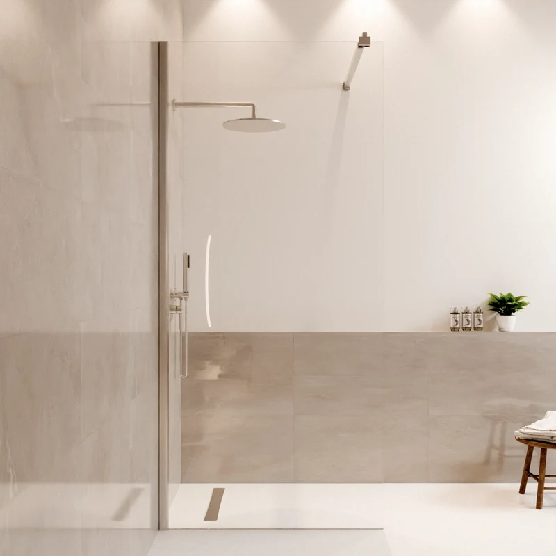 Douchewand Lima 90 x 200 cm - Chroom - Nano Coating