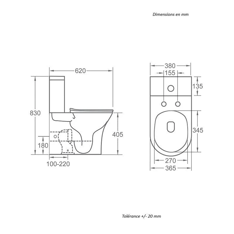 Modernes Keramik Stand-WC CIPOLI beige matt