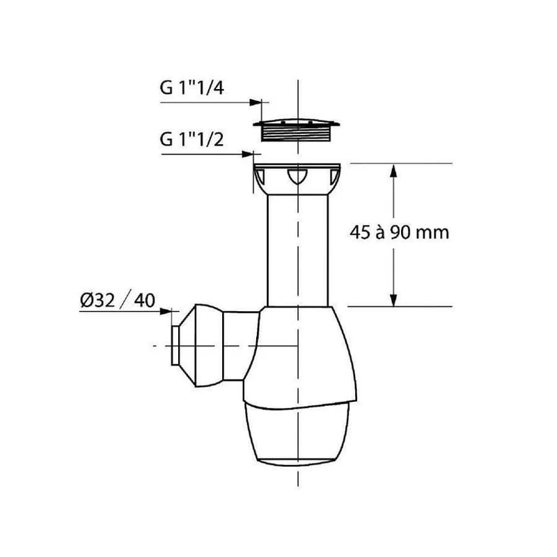 Sonderangebot Siphon für Waschtische WIRQUIN