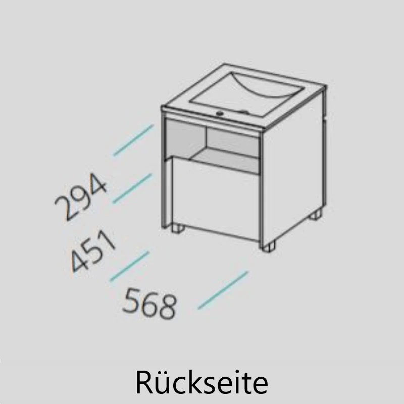 Standwaschtisch mit Unterschrank LUUP - 60 cm