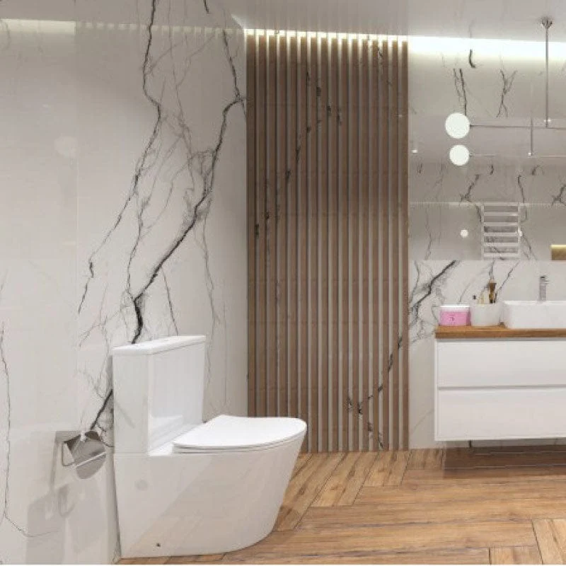 Modernes Stand-WC, Keramik, NEPTUNE, niedriger Spülkasten
