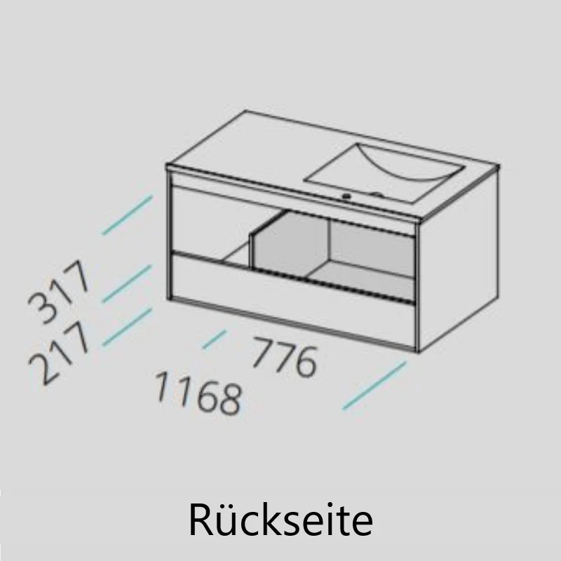 Sonderangebot Waschtisch mit Unterschrank hängend TAGUS - 120 cm