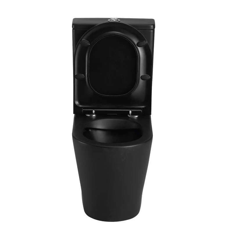 Modernes Stand-WC, Keramik schwarz, ATRIA, niedriger Spülkasten