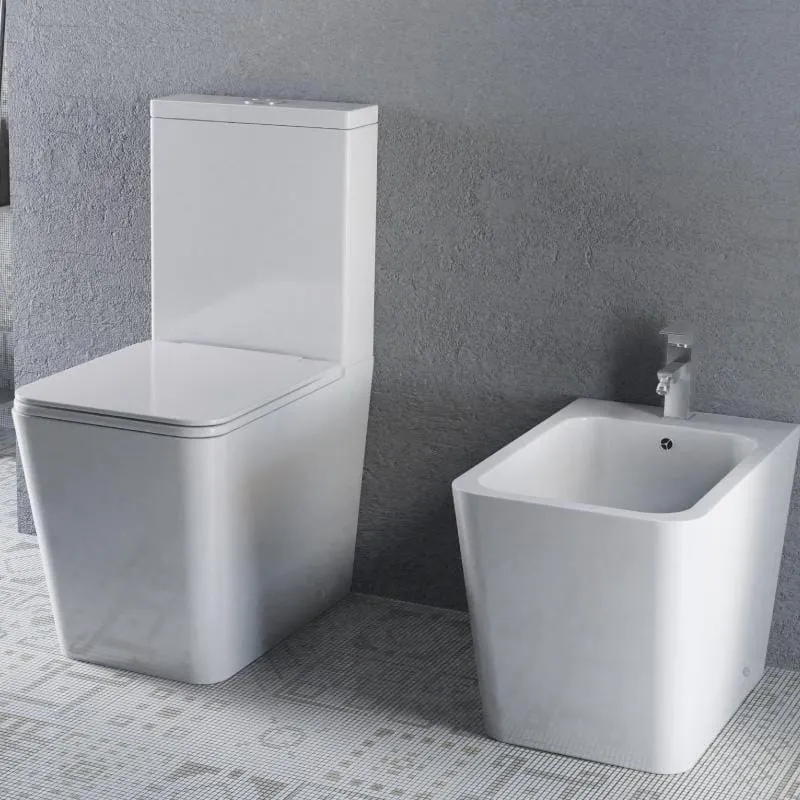 Modernes Stand-WC, Keramik, ORBIS, niedriger Spülkasten