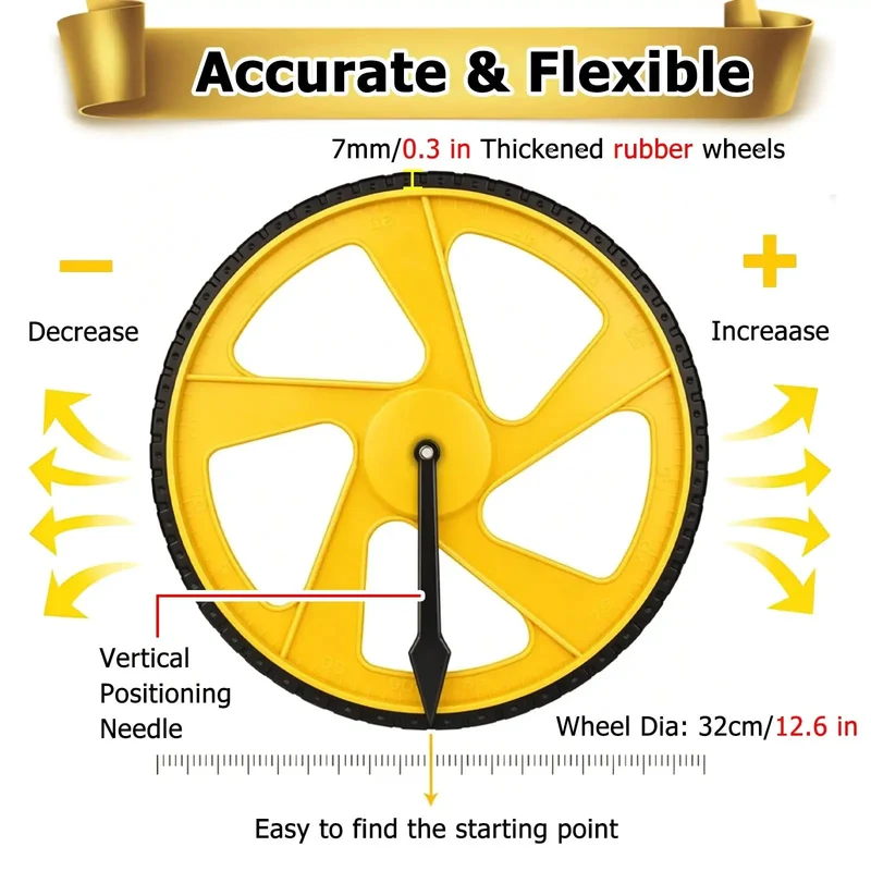The Real Mccoy Manual Distance Measuring Wheel With Heavy Duty Folding Shaft For Surveyors And Gritty Diy Crews Smooth Rolling Gauge For Measuring Tracks Reliable Tally Stick For Your Gear Bag