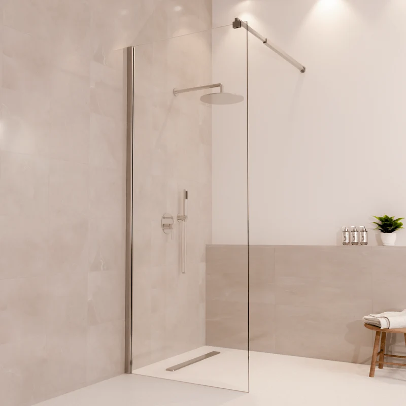 Douchewand Lima 80 x 200 cm - Chroom - Nano Coating