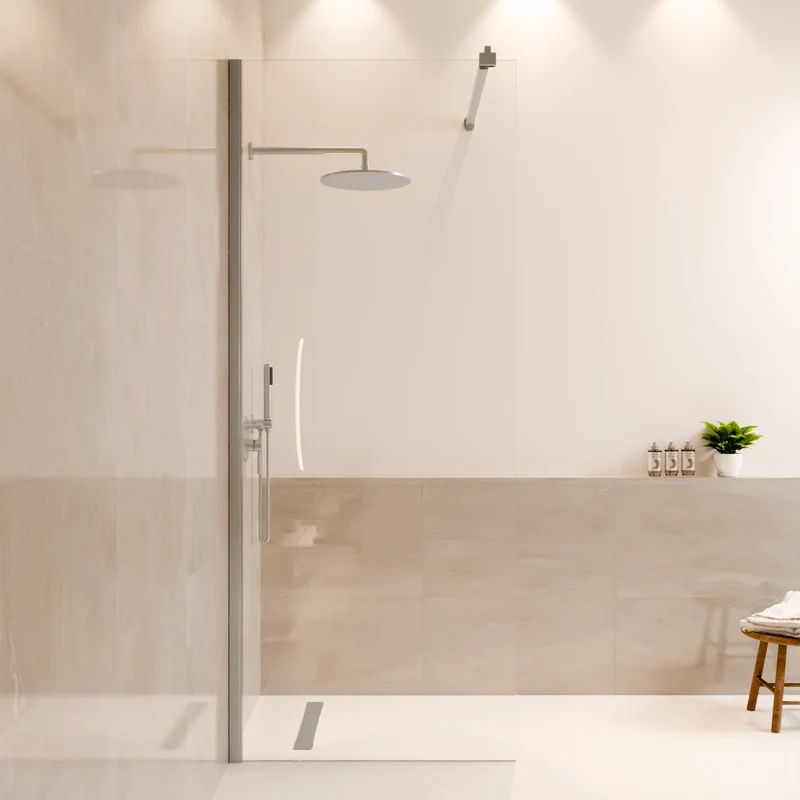 Douchewand Lima 80 x 200 cm - Chroom - Nano Coating