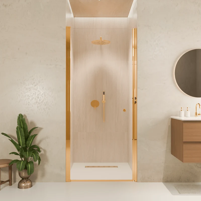 Douchedeur Rio 90 x 200 cm - Glanzend Goud - Nano Coating