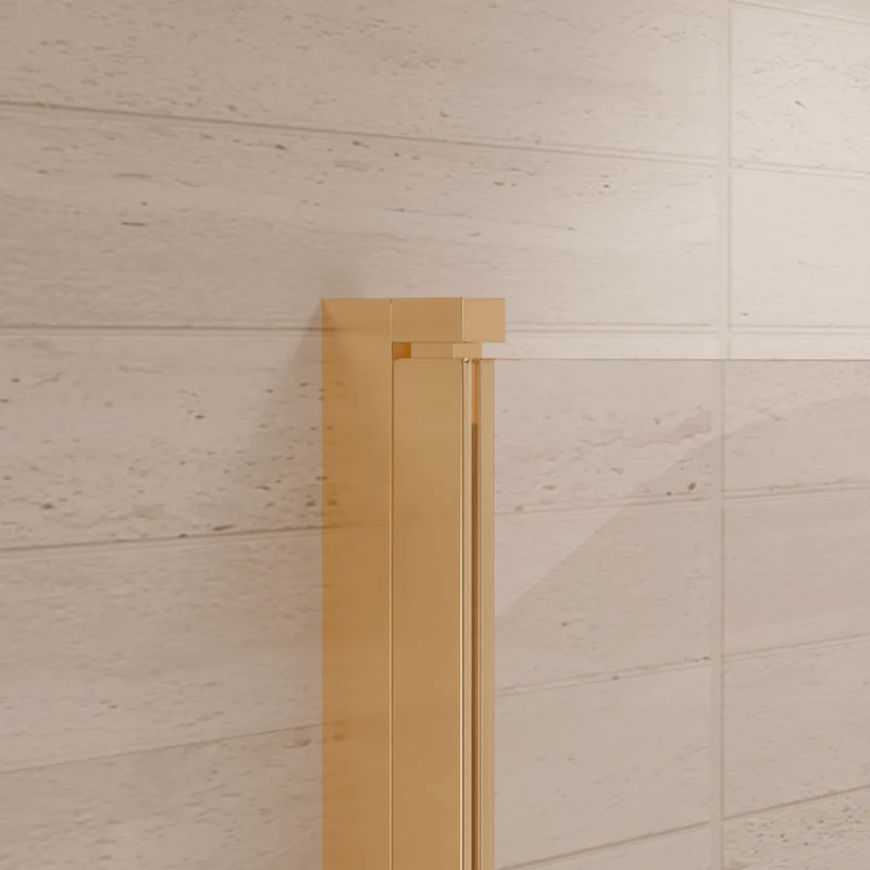 Douchecabine Medellin 90 x 90 x 200 cm - Glanzend Goud - Nano Coating - Draaideur