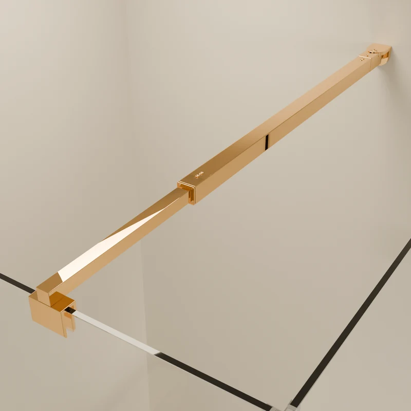 Douchecabine Cali 90 x 90 x 200 cm - Glanzend Goud - Nano Coating - Draaideur
