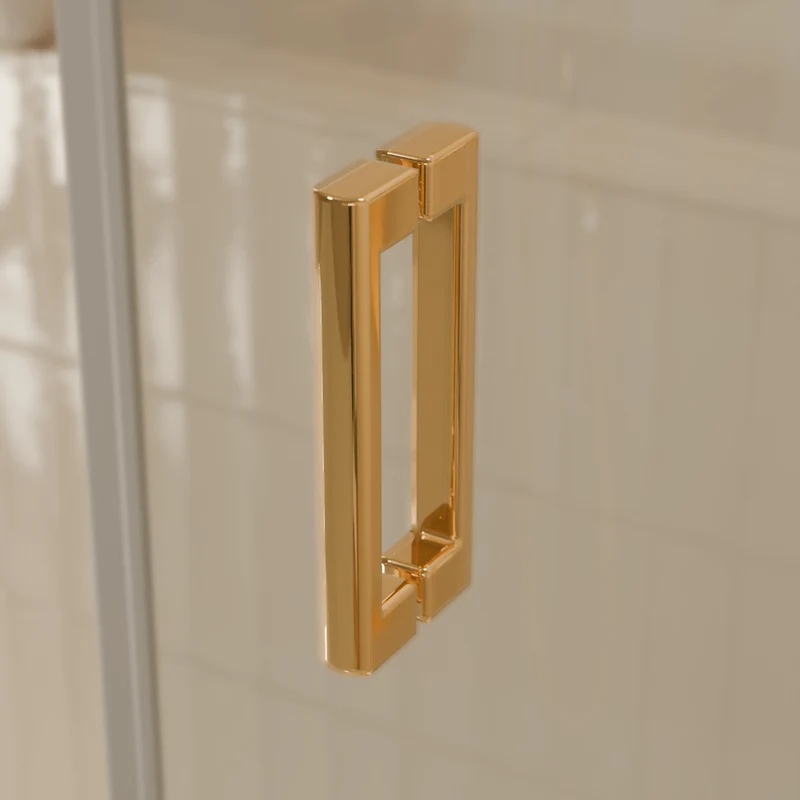 Douchecabine Cali 90 x 90 x 200 cm - Glanzend Goud - Nano Coating - Draaideur