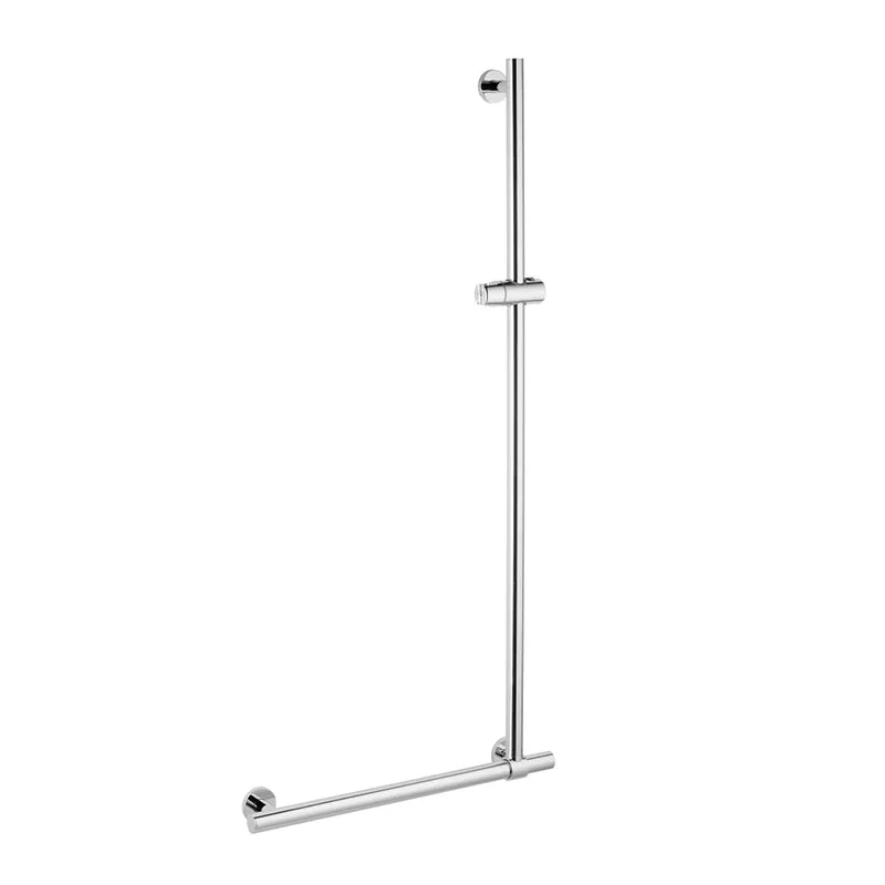 Handlauf mit Brausestange und Gleiter, Rohr ø 32 mm, verchromt, 600 oder 800 mm, Art.Nr. 903 4797 010 / 903 4756 010