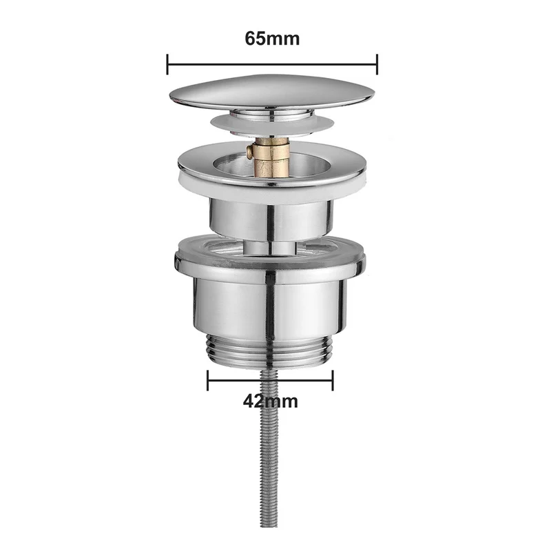 Afvoerplug Wastafel Clickwaste 42 mm - Chroom