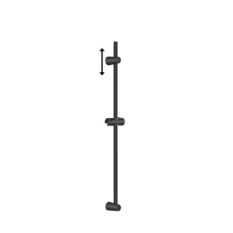 Brausestange 915 mm – mit Gleiter für Handbrause, variable Befestigung oben, Chrom oder Schwarz matt, Art.Nr. 6906