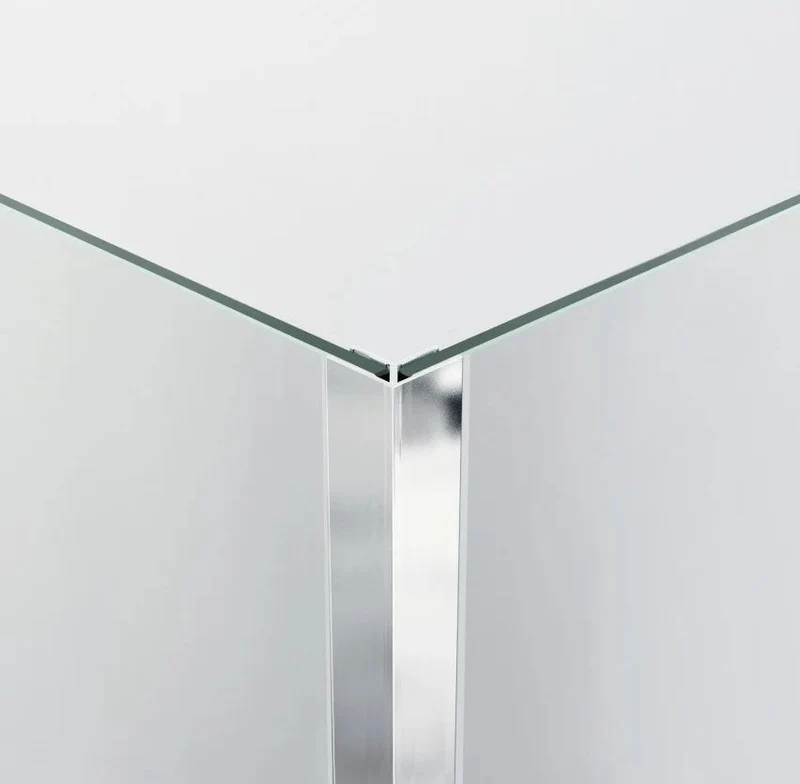 Alu-U-Eckprofil 90° für 8 mm Glas, Silikonverklebung innen, 2000 mm, Art.Nr. 74132