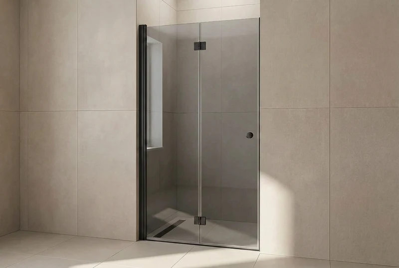 Falttür für die Nische, Komplett-Set mit Wandprofil, 6 mm ESG-Glas, EasyCare, 200 cm hoch