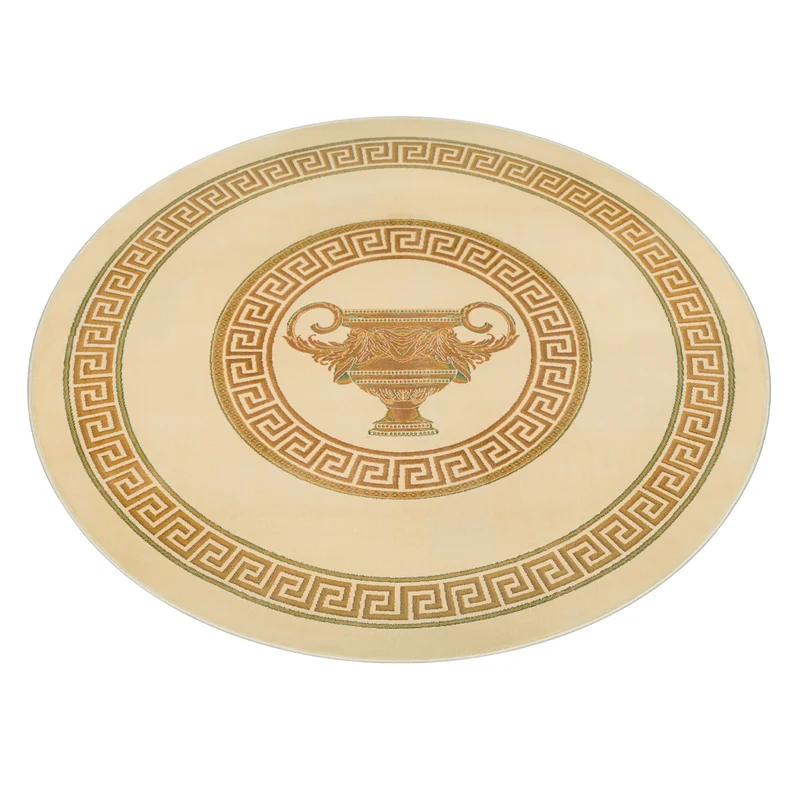 Teppich Rund Amphore Beige