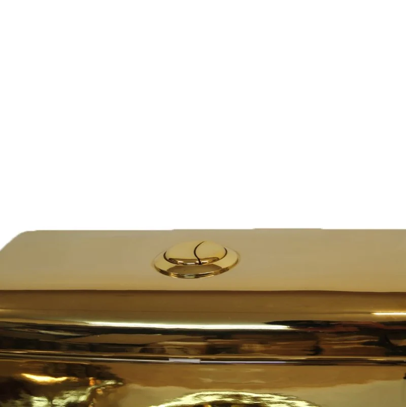 Exklusive Toilette & Waschbecken Gold innen und außen