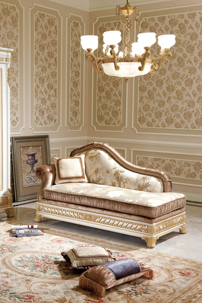 Couchgarnitur & Wohnzimmer Michelangelo Creme/Gold