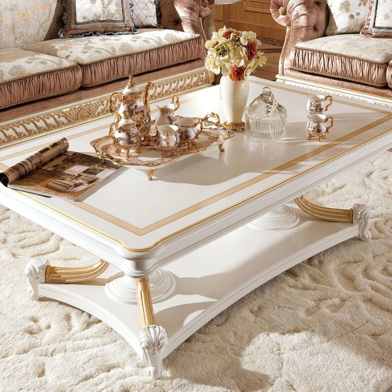 Couchgarnitur & Wohnzimmer Michelangelo Creme/Gold
