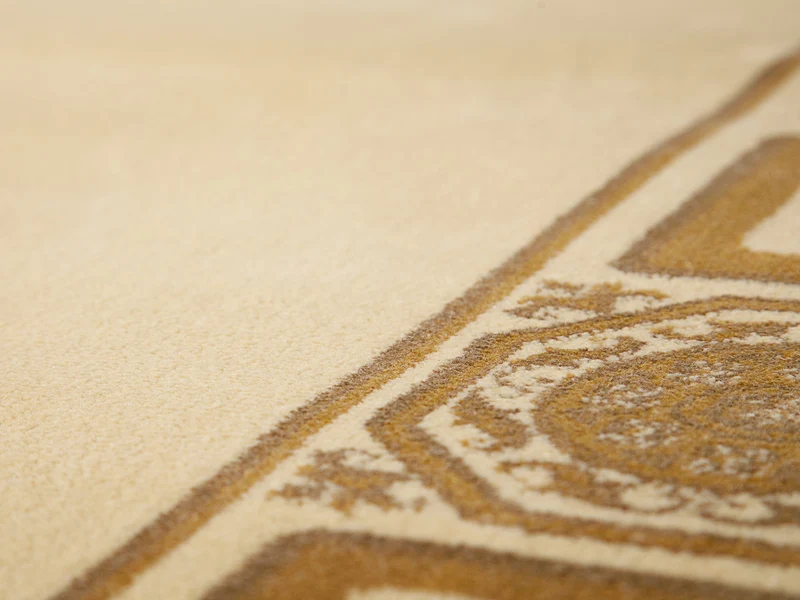 Teppich Läufer Mäander Beige