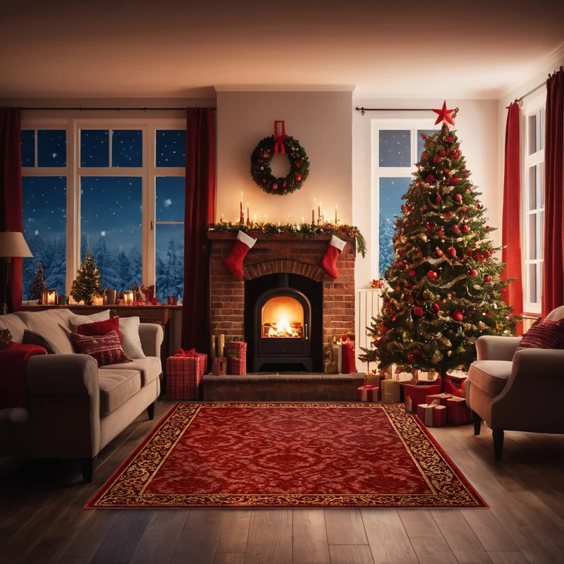 Luxus Teppich Farashe Wohnzimmer in rot - 3D Seiden-Optik - 100% Viskose