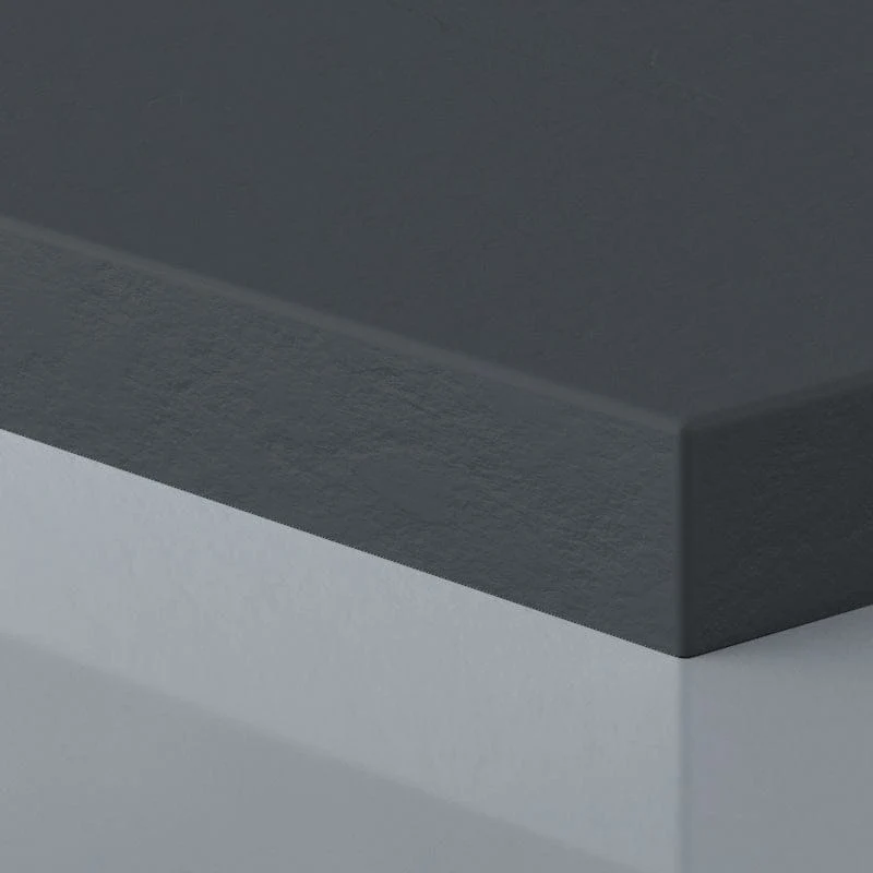 Mineralguss-Duschwanne extra flach mit Rand SARIN ANTHRAZIT